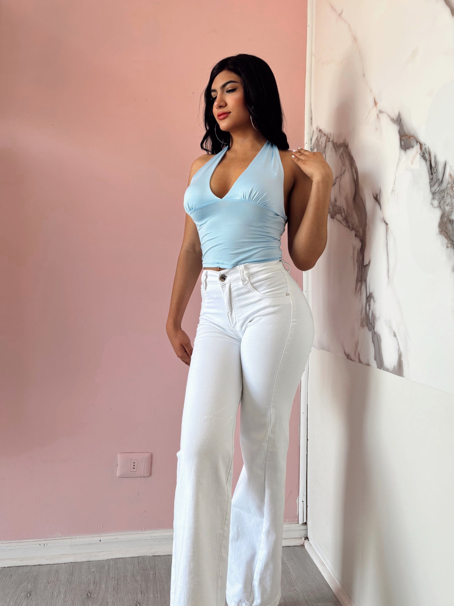 Jeans White Wide