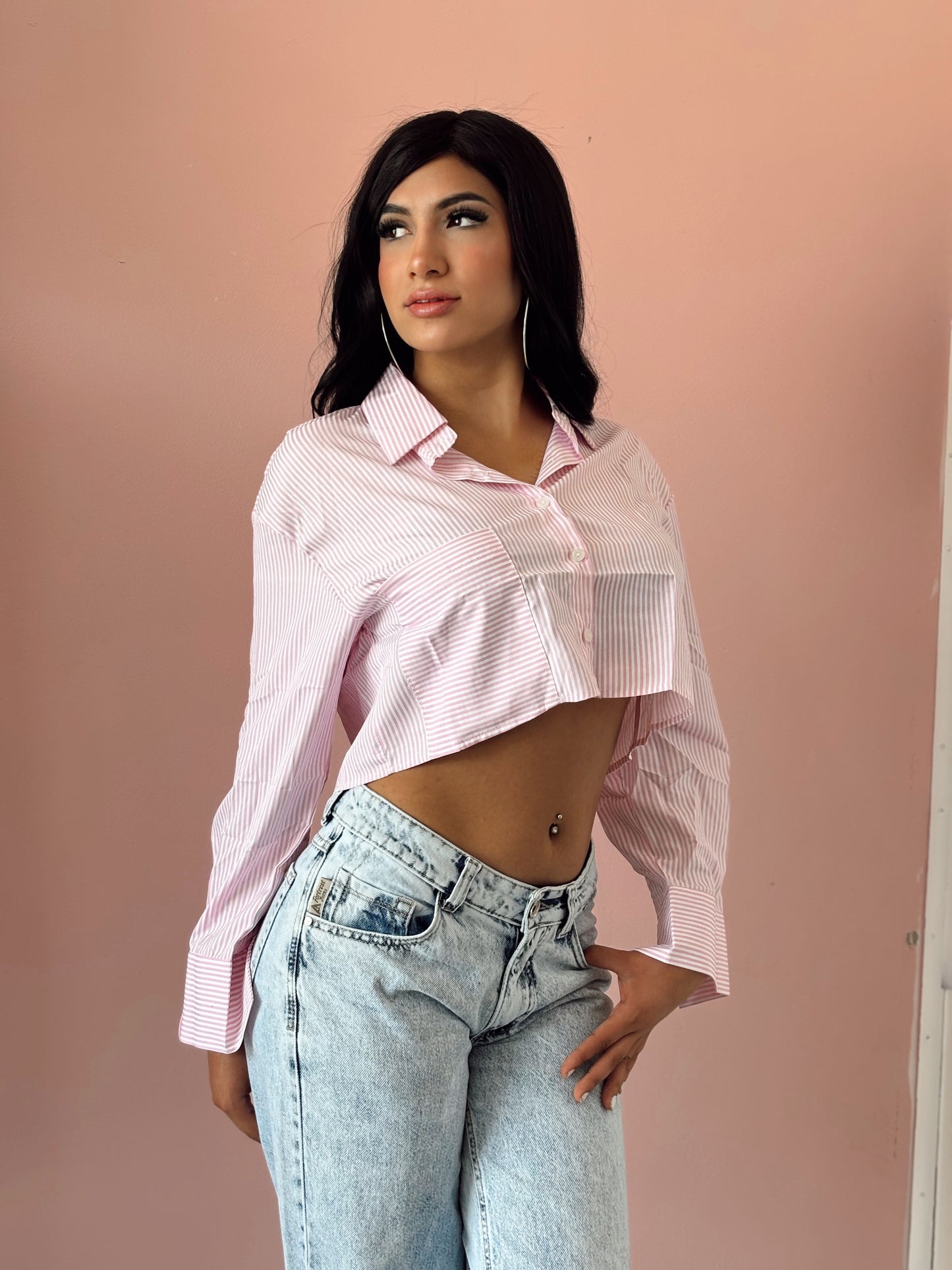 Camisa Pink Rayas