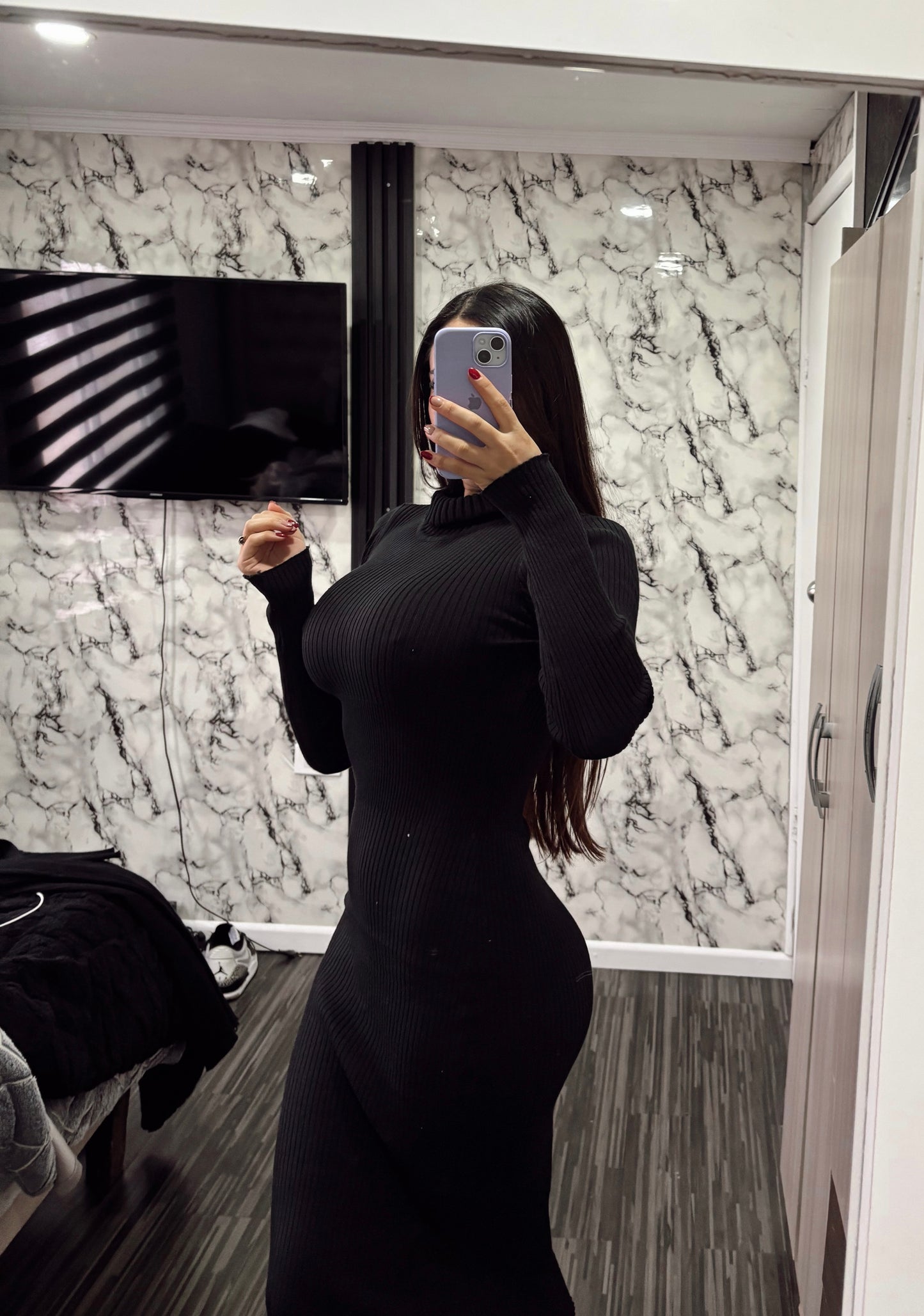 Vestido Cuello Lanilla