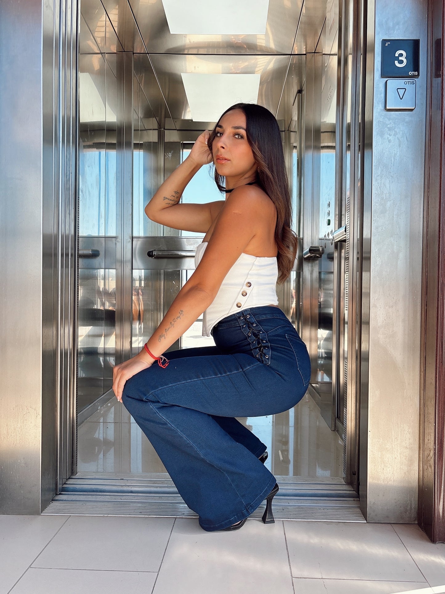 Jeans Paradise Flare Trenzado