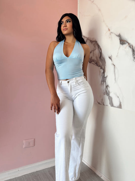 Jeans White Wide