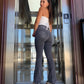Jeans Flare Gris