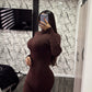 Vestido Cuello Lanilla