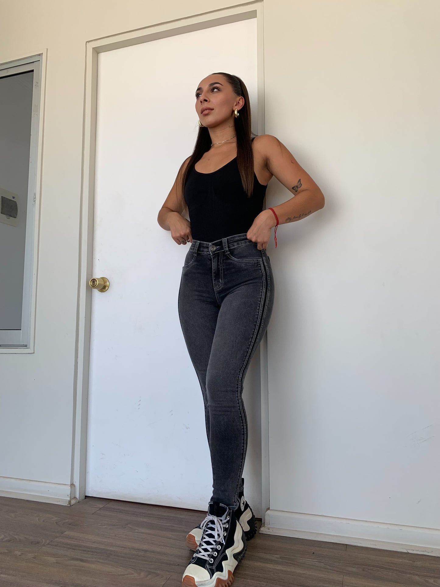 Jeans Skinny Gris