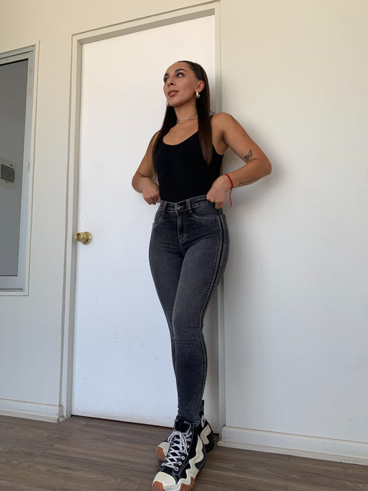 Jeans Skinny Gris