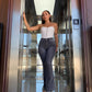 Jeans Flare Gris