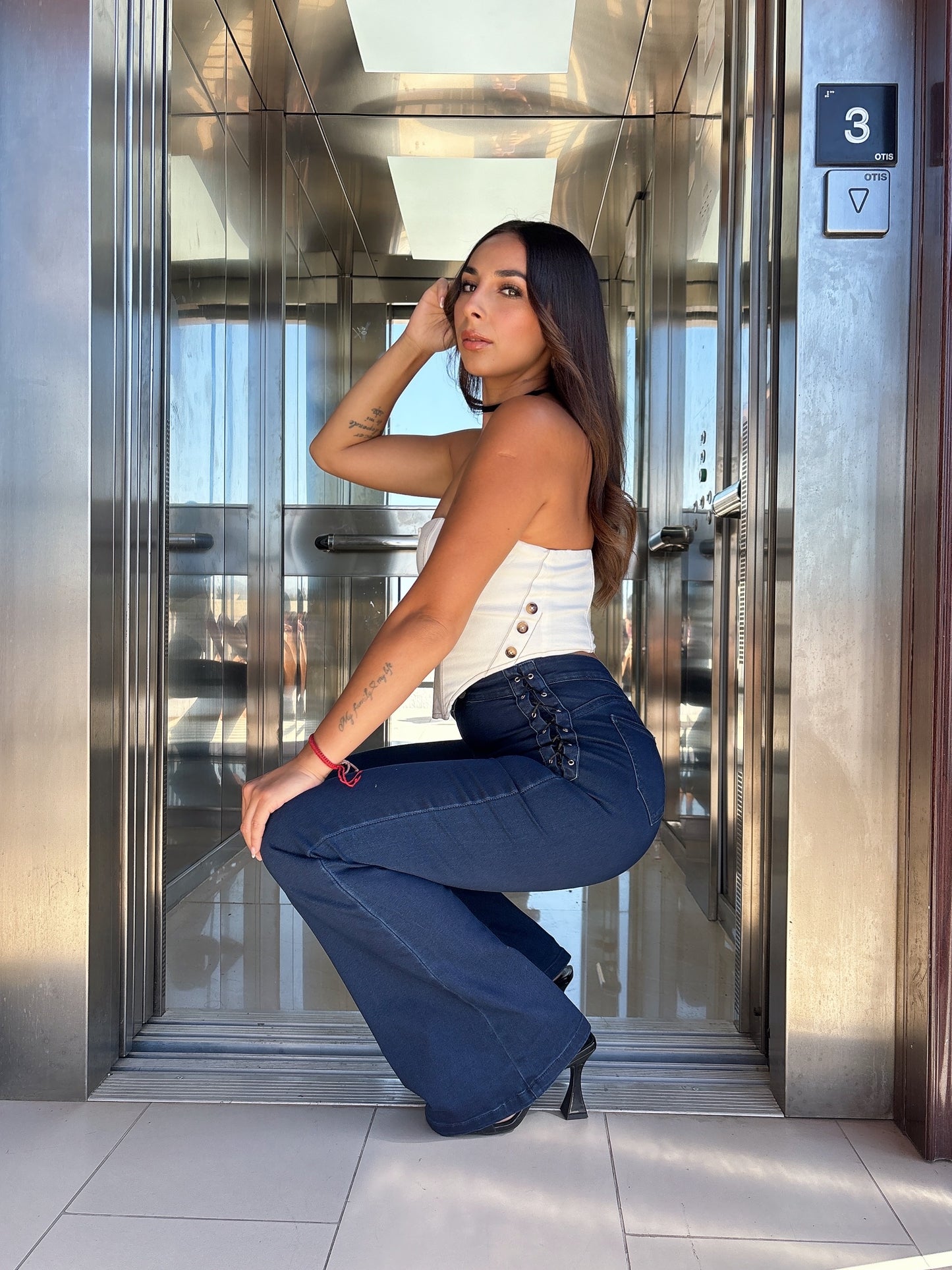 Jeans Paradise Flare Trenzado