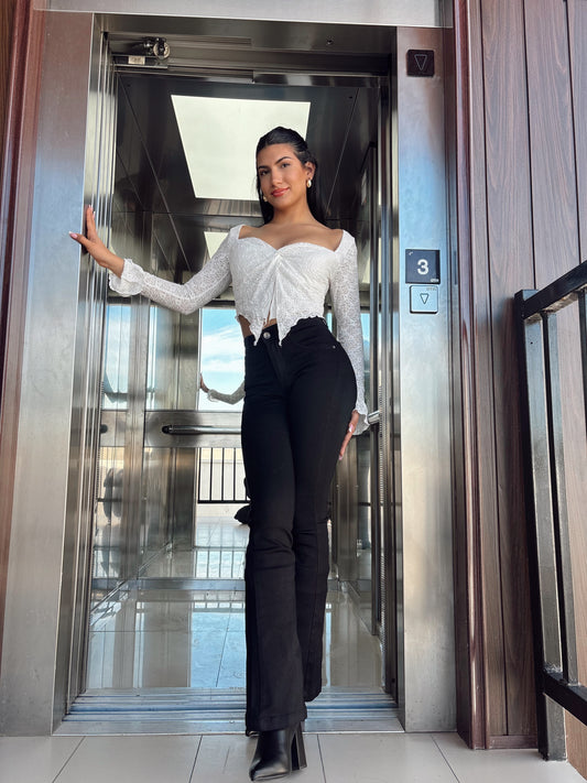 Jeans Flare Negro