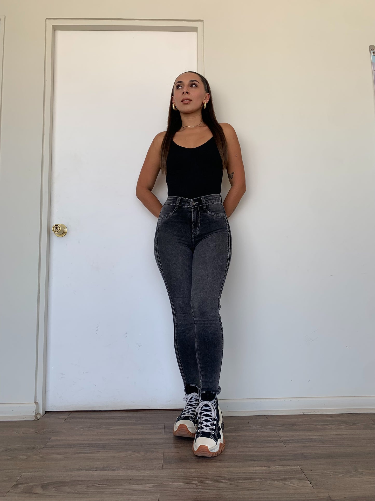 Jeans Skinny Gris